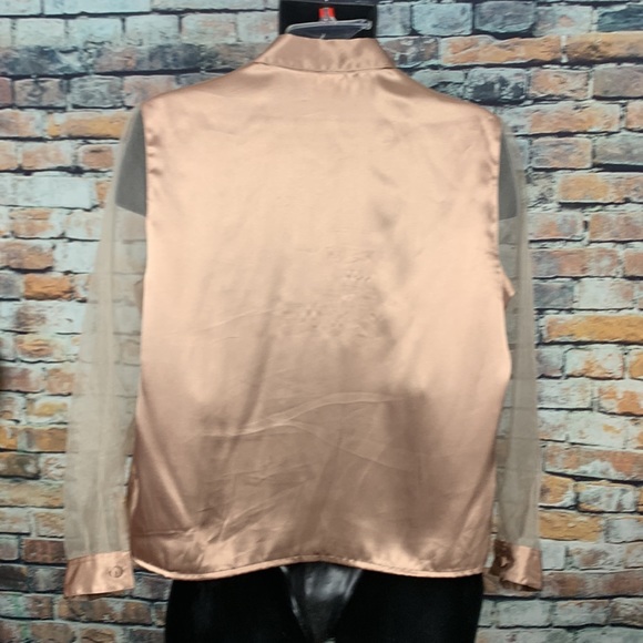 Laura & Jayne Petite gold sheer blouse Size 12 - Picture 5 of 7